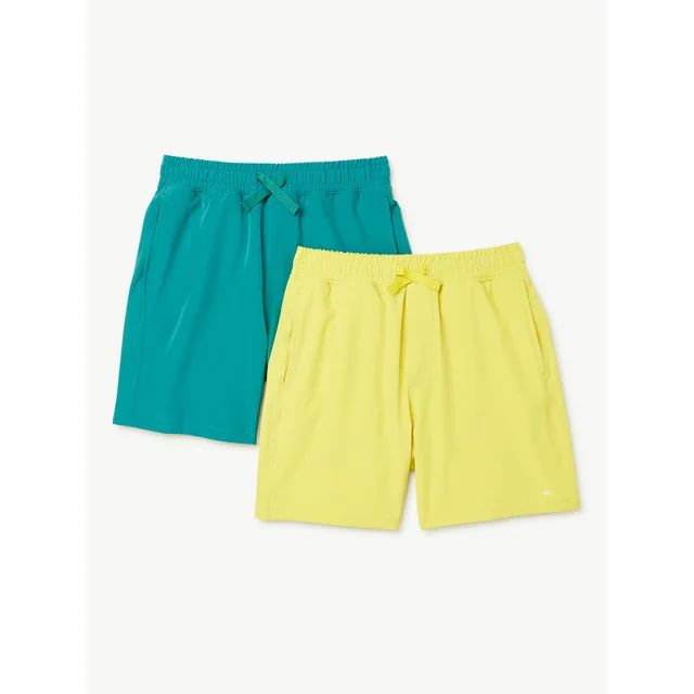 Free Assembly Boys 4-Way Active Stretch Shorts, 2-Pack, Sizes 4-18 | Walmart (US)