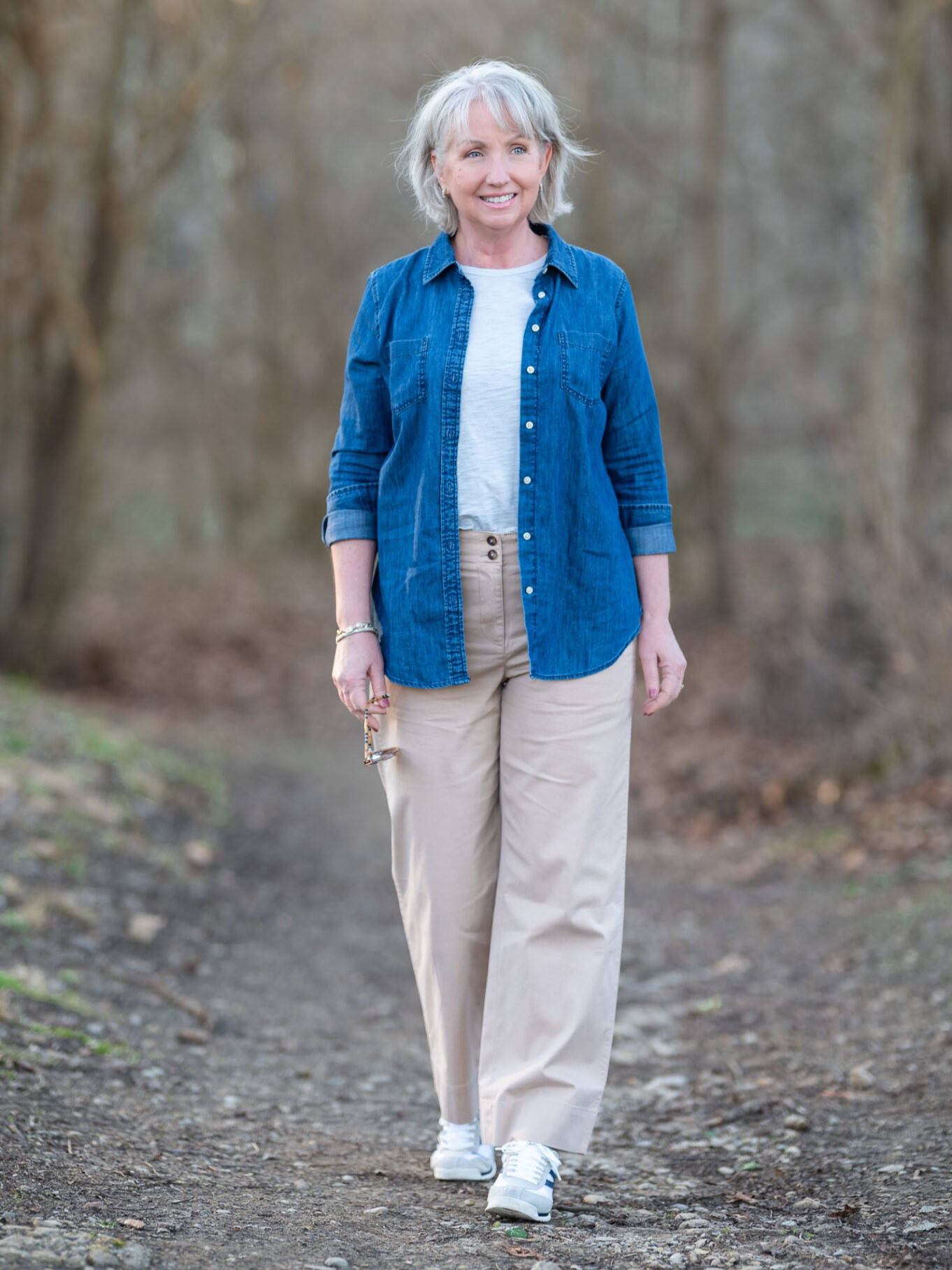 I’m packing these easy layers for an Alaskan cruise in May, but I’ll be wearing these modern New England chinos and chambray shirt from @talbotsofficial all spring. The chinos and shirt run TTS; I’m wearing an 8 in pants and medium in shirt. My @athleta tee is also a medium. It’s a slightly cropped length  

#LTKSeasonal #LTKover40 #LTKmidsize