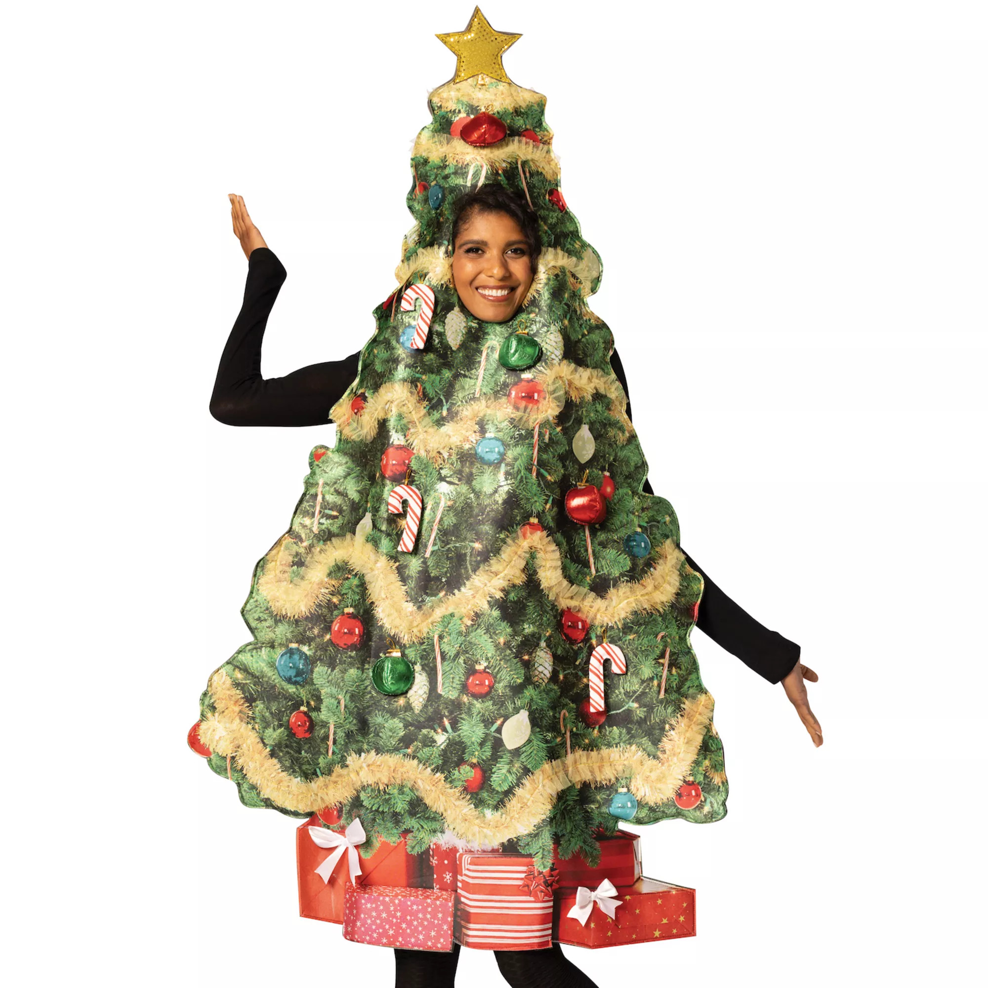 Ultimate Retro Christmas Tree Costume w. Battery Powered String of Lights, O/S | Kohl's