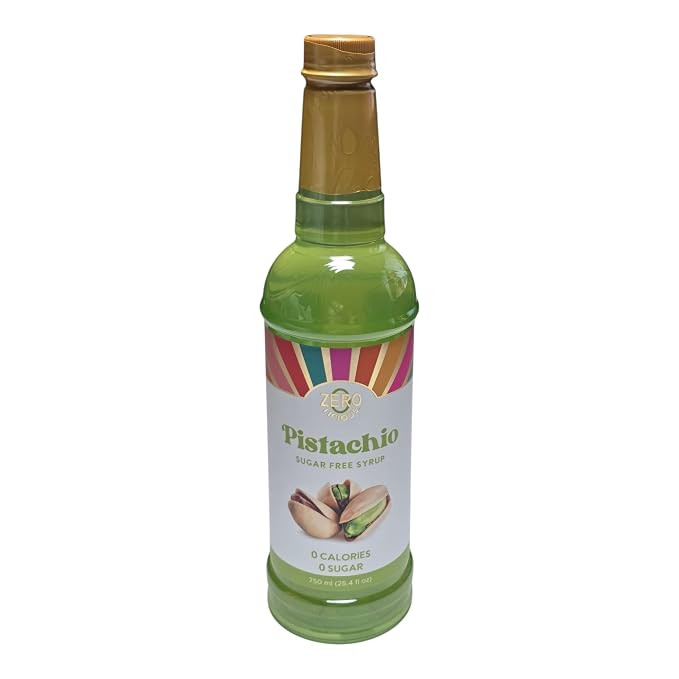 Zerolicious Pistachio Sugar Free Syrup, 0 Calories No Sugar, 25.4 Fl Oz Bottle for Cocktails, Tea... | Amazon (US)
