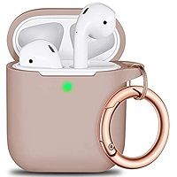 R-fun AirPods Case Cover with Rosegold Keychain, Silicone Protective Skin Cover for Women Girl with  | Amazon (US)