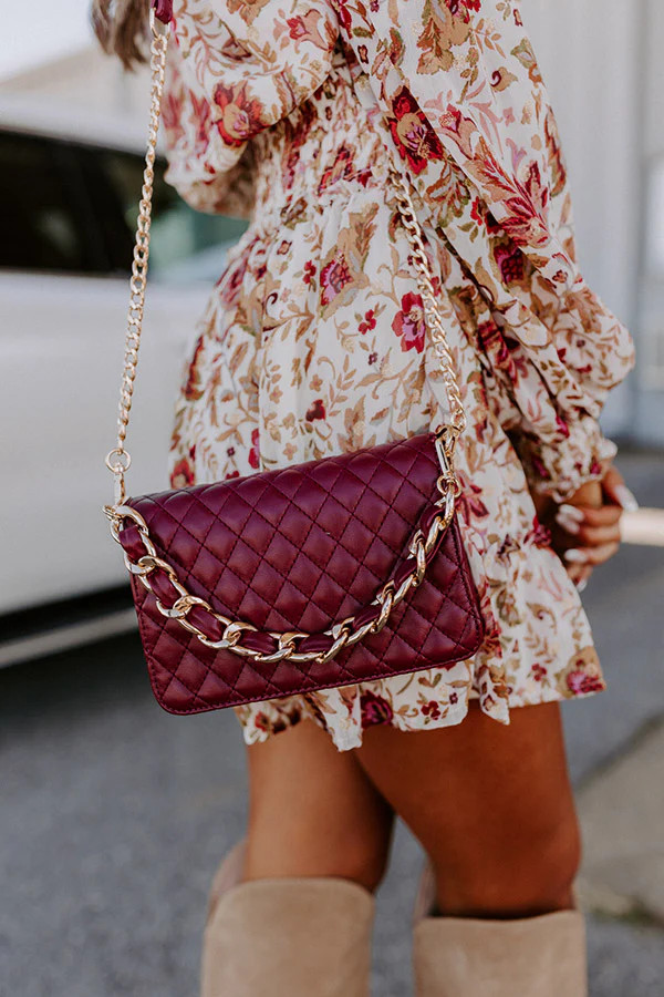 Autumn Elegance Crossbody In Merlot | Impressions Online Boutique