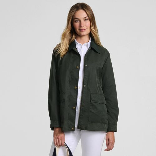 Women's Waxed Barn Jacket - Lands' End - Tan - M | Lands' End (US)