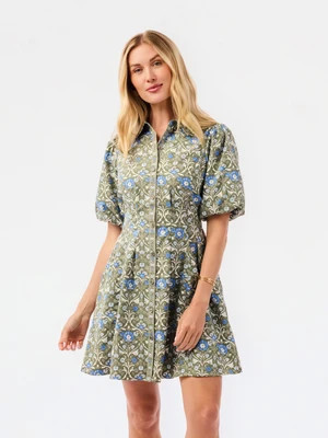 Rory Mini Dress | Ashdown Abbey Olive | Mary Square