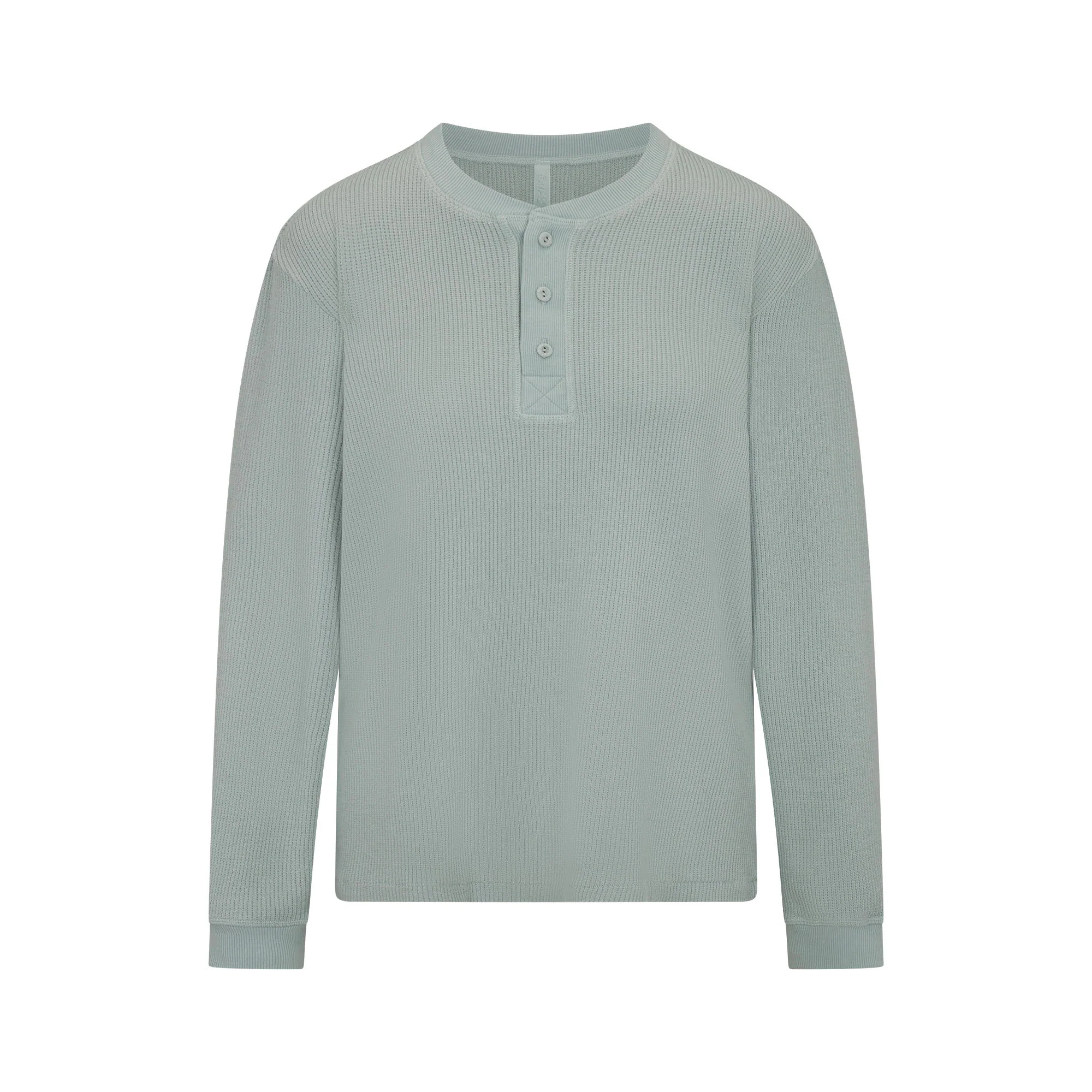 HEAVY WAFFLE LONG SLEEVE HENLEY | VAPOR | SKIMS (US)