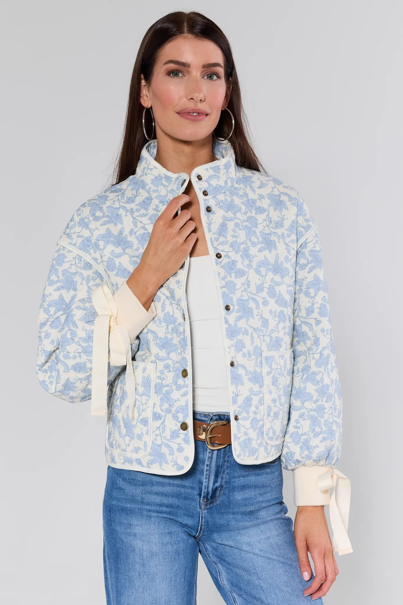 Brett Blue Quilted Jacket | Avara