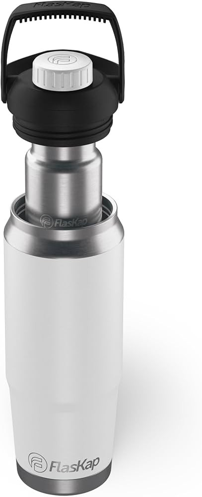Flaskap FreePour System: 6oz Tumbler Attachment and 26oz Cup Holder Friendly Bottle, Removable We... | Amazon (US)
