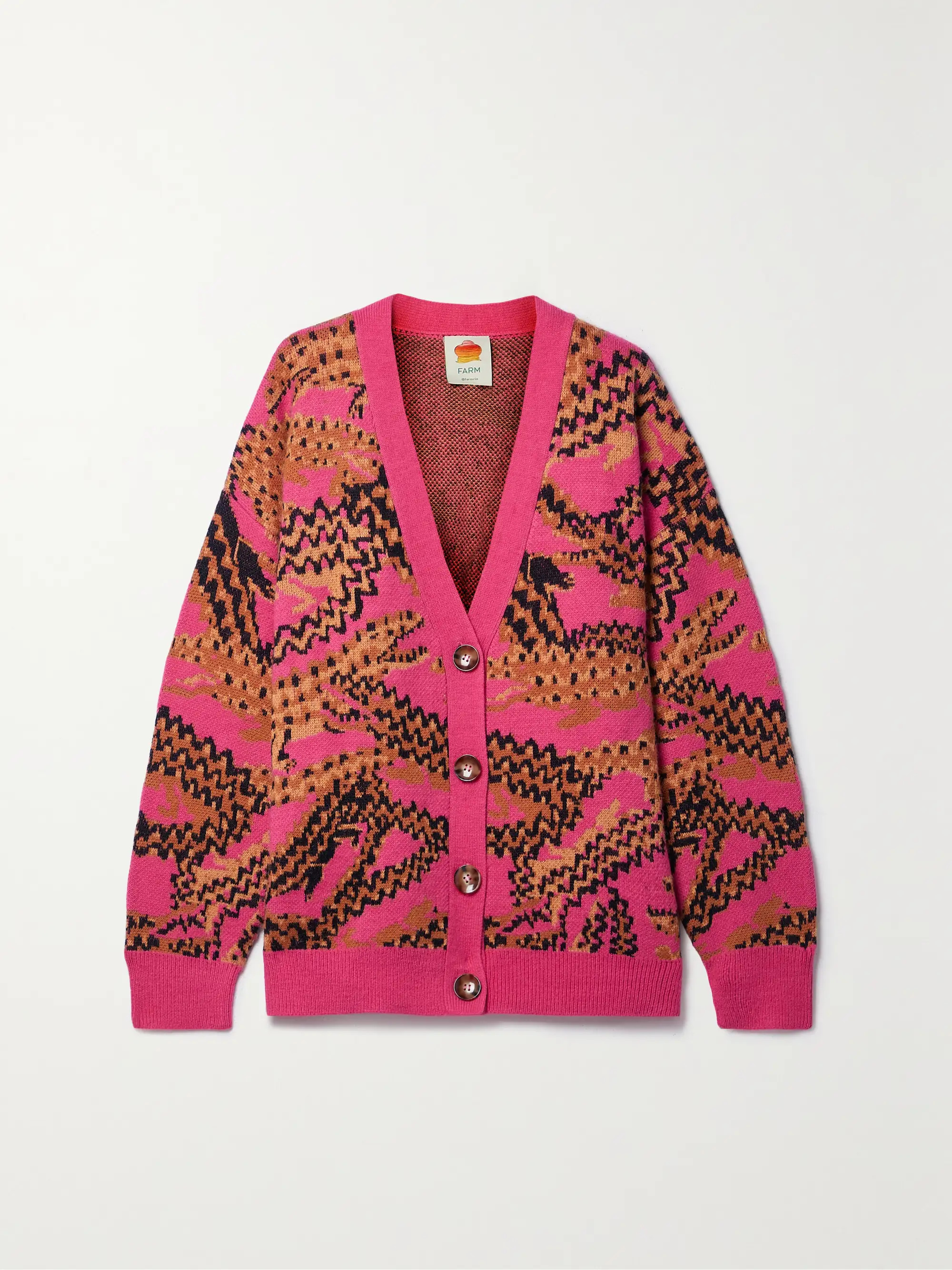 Jacquard-knit cardigan | NET-A-PORTER (US)