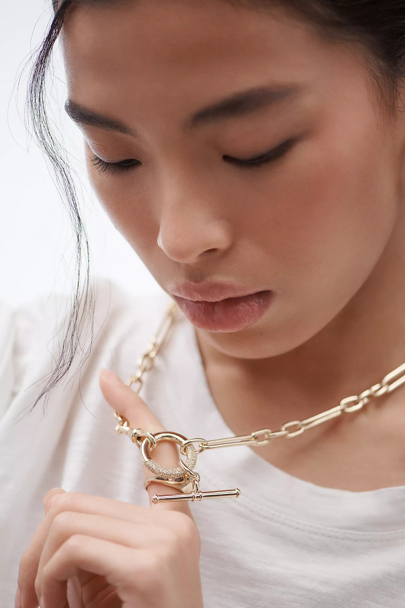 Crystal Paperclip Necklace | Anthropologie (US)