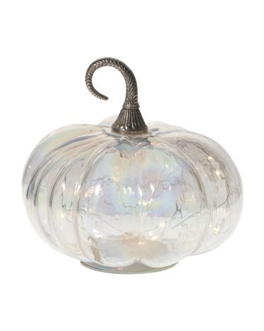 8in Iridescent Led Pumpkin | TJ Maxx