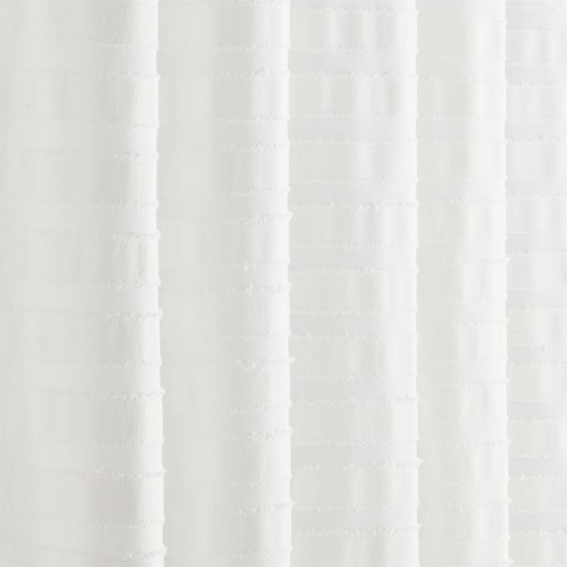 Ribbon Ivory Shower CurtainCB2 Exclusive In stock and ready to ship.ZIP Code 07095Change Zip Code... | CB2