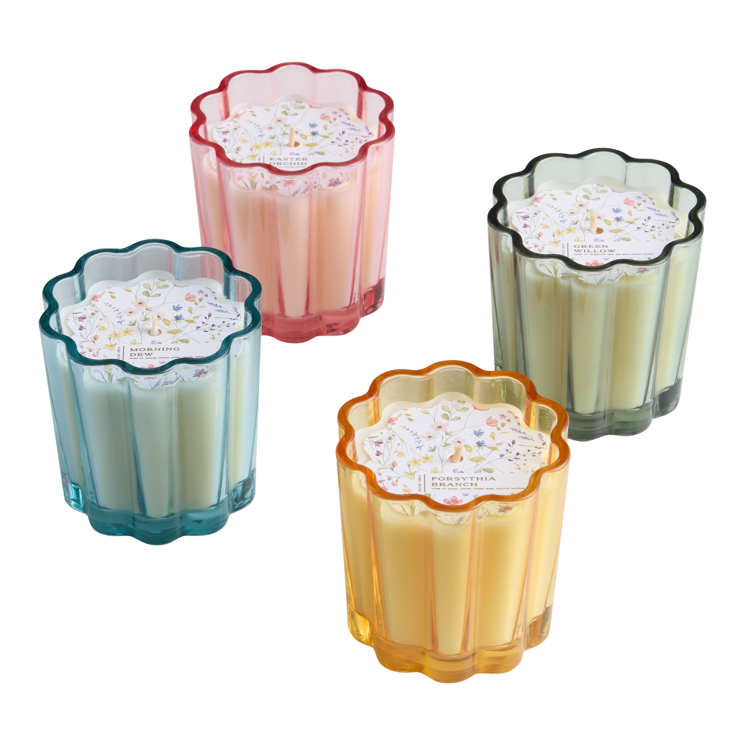 Easter Flower Fluted Glass Scented Candle | World Market