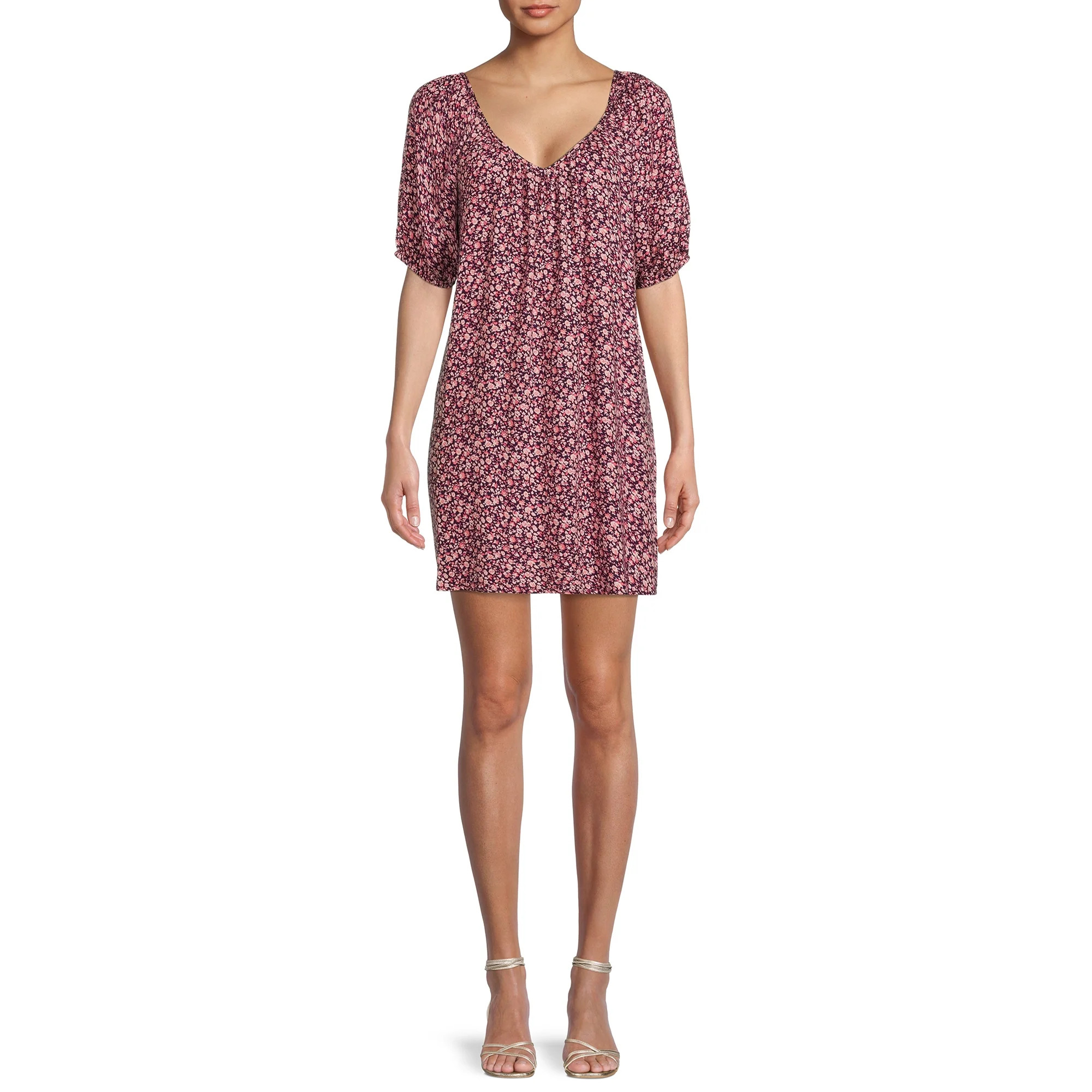 Sunset & Sixth - Sunset & Sixth Women's Juniors' Puff Sleeve Dress - Walmart.com | Walmart (US)
