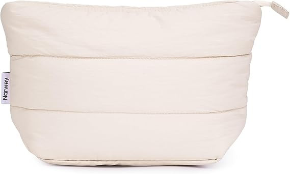 Narwey Small Makeup Bag for Travel Women Girl, Puffer Cosmetic Bag Makeup Pouch for Purse with Zi... | Amazon (US)