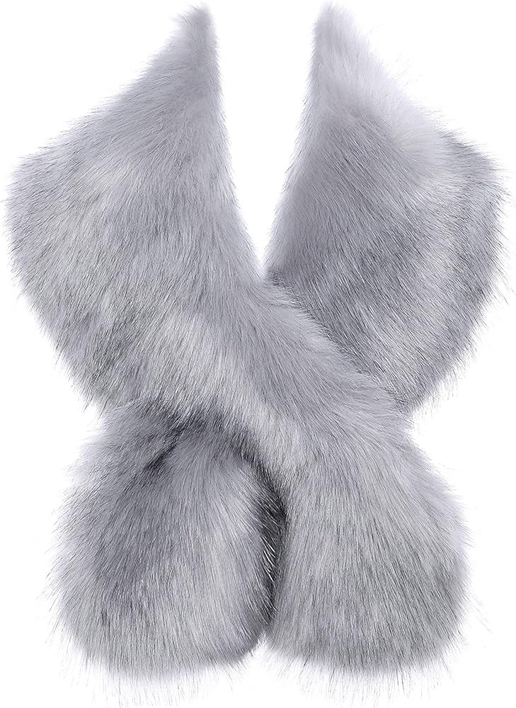 BABEYOND Women's Faux Fur Shawl Party Faux Fur Collar Fur Wraps for Winter Bridal Wedding Cover U... | Amazon (US)