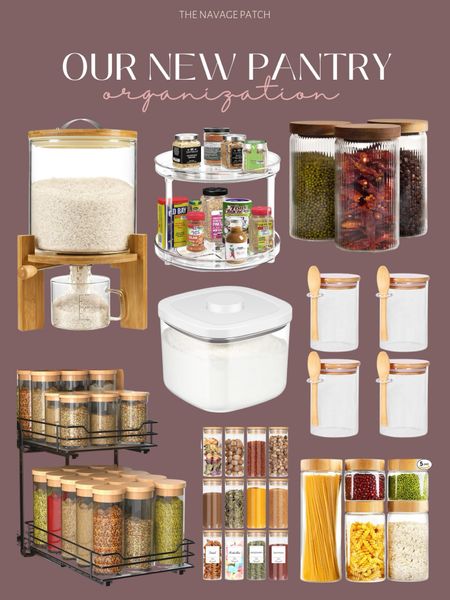 Pantry organization, pantry containers, budget-friendly pantry makeover, airtight rice container, air tight glass containers, dry goods containers, Amazon containers, 2 tier spice rack, airtight flour container, sauce shakers, airtight yogurt containers, spice bottles, clear lazy Suzan, non-shatter glass containers #amazon #amazonfinds #amazonpantry #foodprep #organization easy install slide out shelvess

#LTKhome #LTKfindsunder50 #LTKsalealert