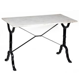 Vera White Marble Top 36 in. High Bar Table MT3642WHTBLK - The Home Depot | The Home Depot