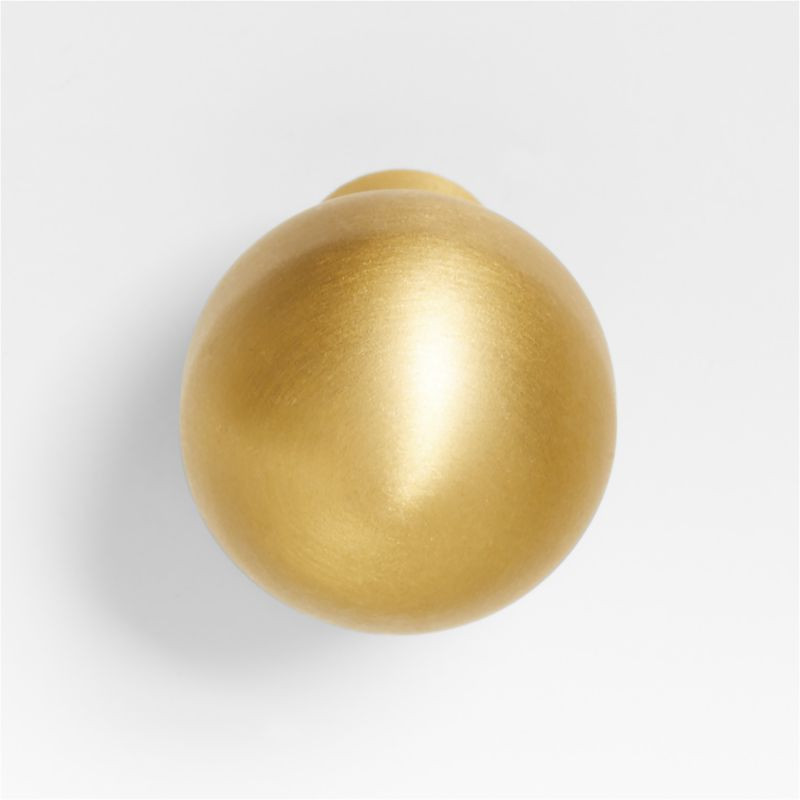 Rune Round Brass Knob + Reviews | Crate & Barrel | Crate & Barrel