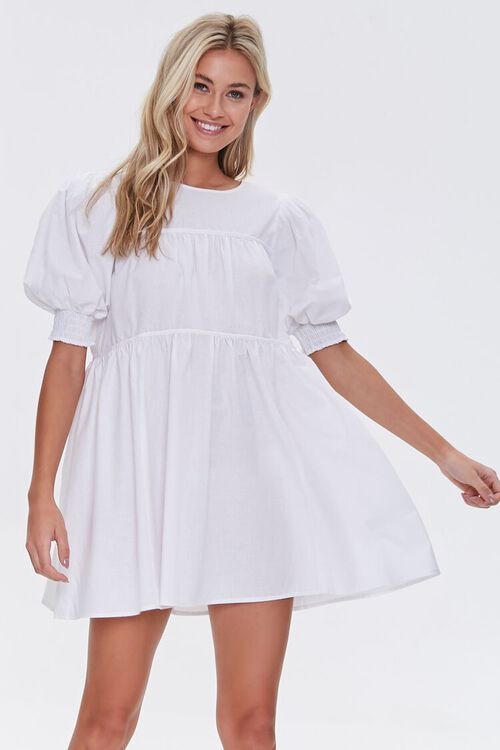 Puff-Sleeve Mini Dress | Forever 21 (US)