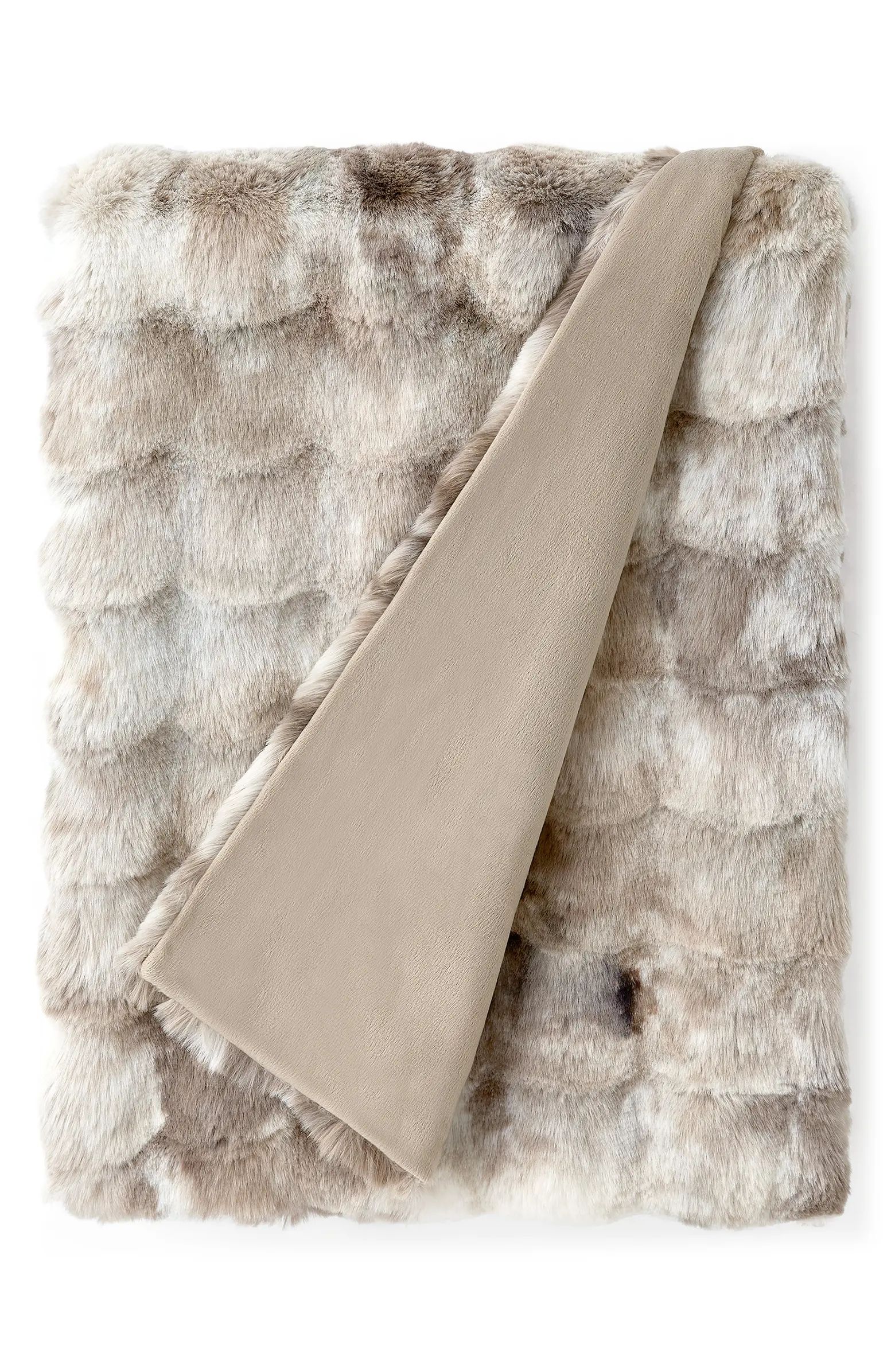 Theda Faux Fur Throw Blanket | Nordstrom