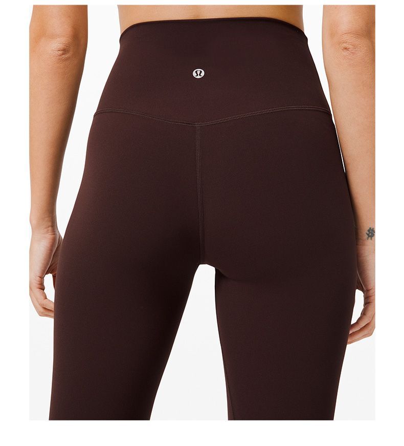 LU-32 lululemon Solid Color Women yoga pants High Waist Sports Gym Wear Leggings Elastic Fitness ... | DHGate