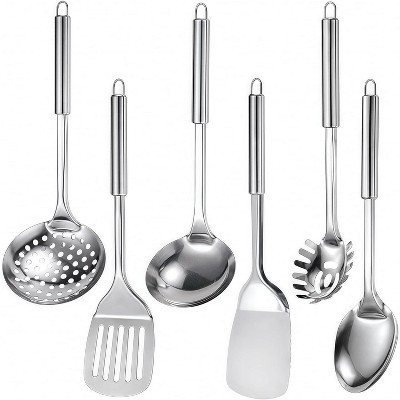 Home Collection 6 Piece Stainless Steel Cooking Utensil Set Heat Resistant Tools | Target
