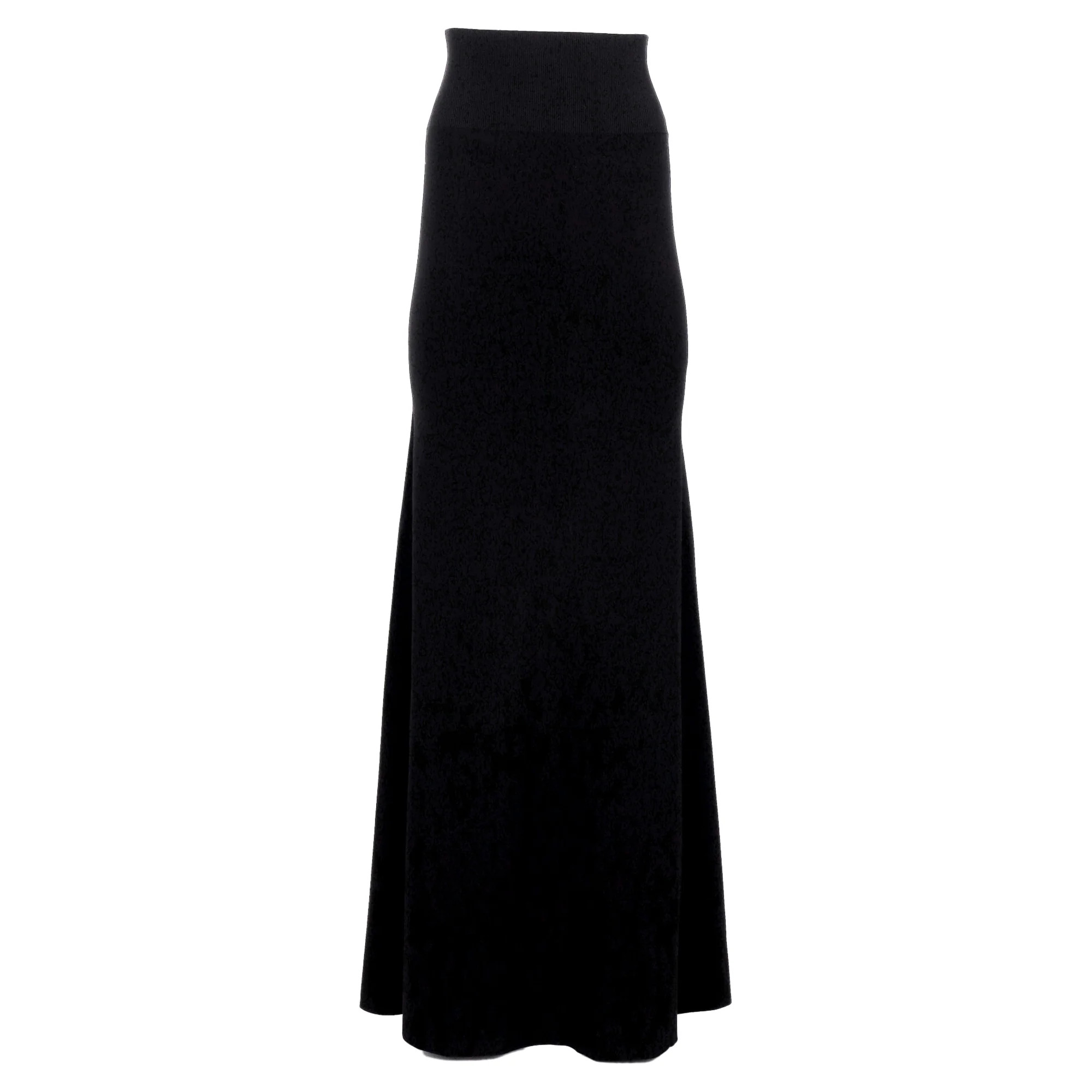 Victoria Beckham High-Waisted Maxi Skirt in Black Viscose | Shop Simon