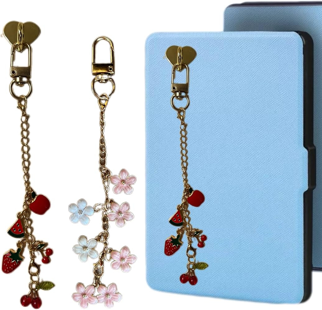 Jvuessieye 2Pcs Butterfly Flower Bracelet Strap Decorating Accessories Chain for Kindle Charm Typ... | Amazon (US)