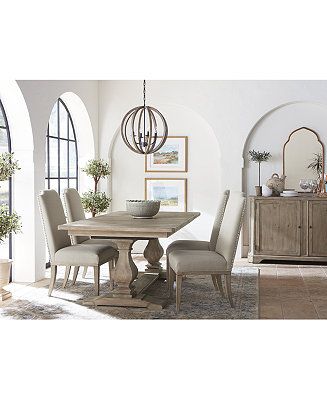 Furniture Rachael Ray Monteverdi Dining Furniture, 5-Pc. Set (Table & 4 Upholstered Side Chairs) ... | Macys (US)