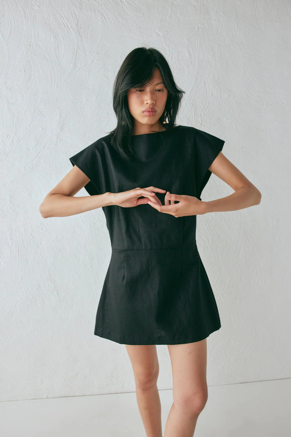 Cameron Mini Dress Black | VRG Grl