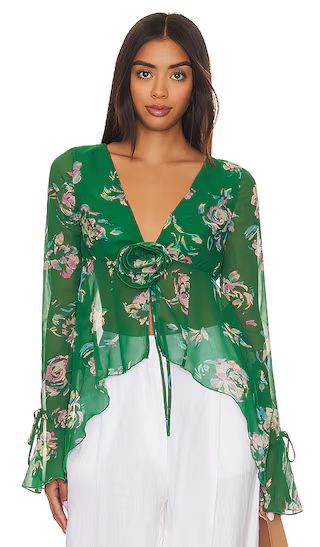 x Rachel Kiernan Top in Green Floral | Revolve Clothing (Global)