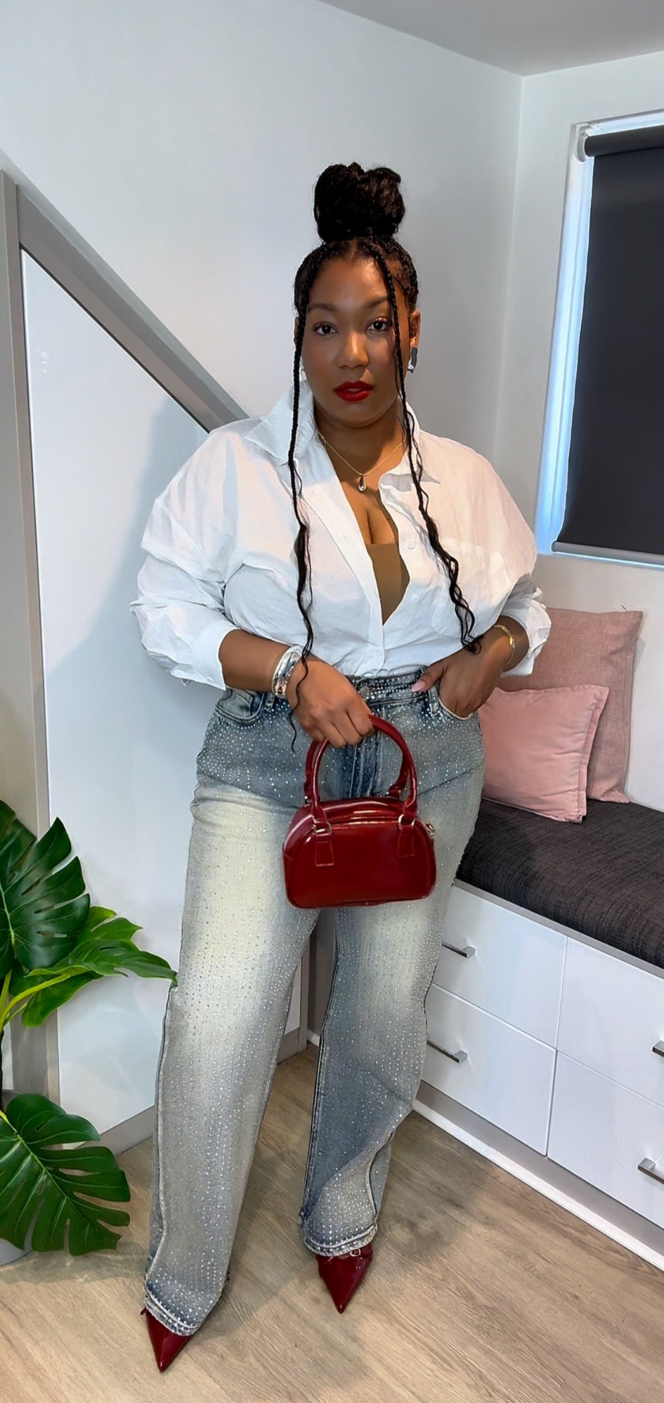 Fall ootd | original jeans are from fashion nova search for Chasing A Dream Embellished Stretch Straight Leg Jeans - Vintage Wash

#LTKPlusSize #LTKMidsize #LTKStyleTip