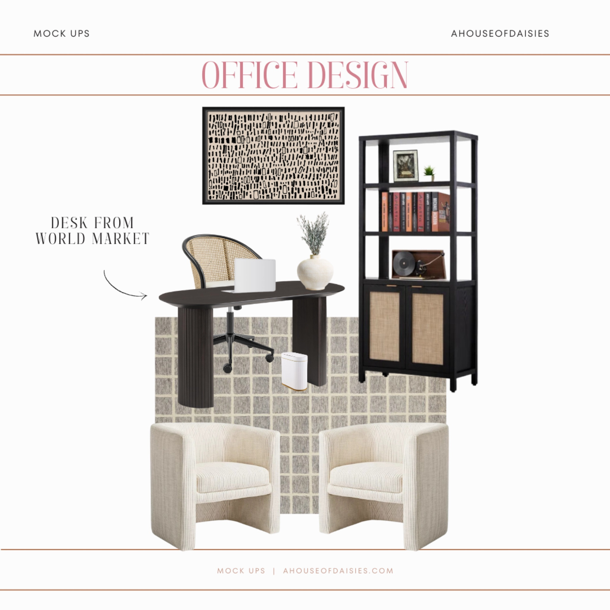 Neutral office, office decor,  black office, black decor, modern office, home officee

#LTKhome #LTKfindsunder50 #LTKstyletip