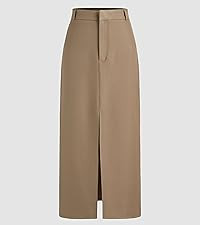 CIDER Solid High Waist Split Maxi Skirt | Amazon (US)