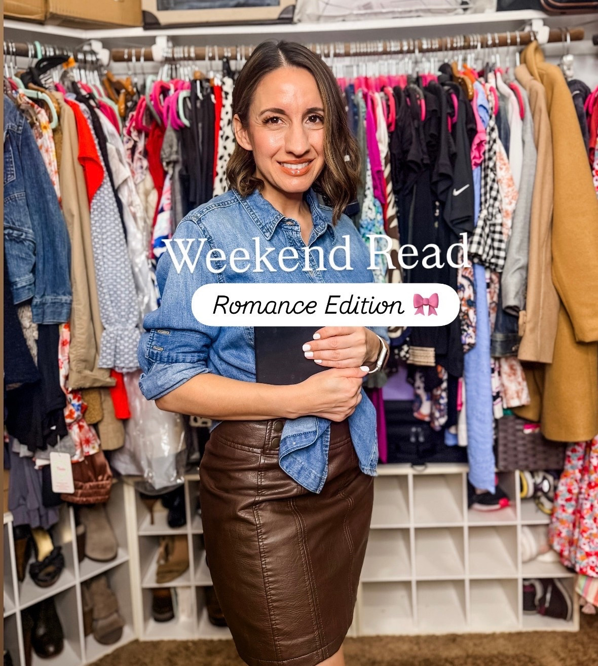 Weekend Read 
This is a holiday romance with some of the best spice. 
Whispers of December by Maisie Myers is available on Kindle Unlimited subscription or you can buy it. Either way I loved it. 
Detailed review on instagram tomorrow. 😉
Chambray top
Brown skirt 
Books are fun 
Book recommendation 

#LTKOver40 #LTKPetite #LTKFindsUnder50