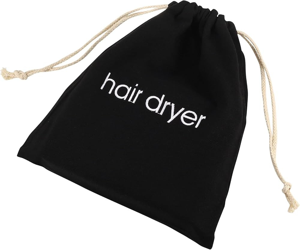 Hair Dryer Bags Drawstring Bag Container Hairdryer Bag for travel bathroom (Black) | Amazon (US)