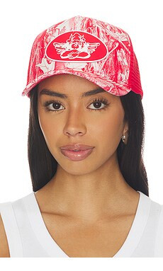 Boys Lie Red Camo Manhunt Trucker Hat in Red from Revolve.com | Revolve Clothing (Global)