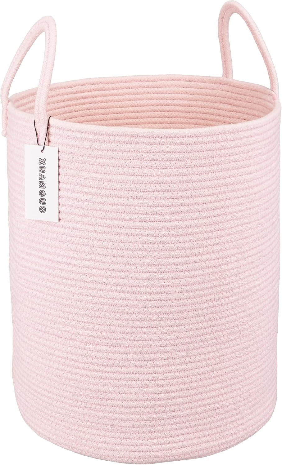 Amazon.com: XUANGUO Cotton Rope Laundry Basket Hamper for Girls Kids Baby Nursery Hamper Bin Wove... | Amazon (US)