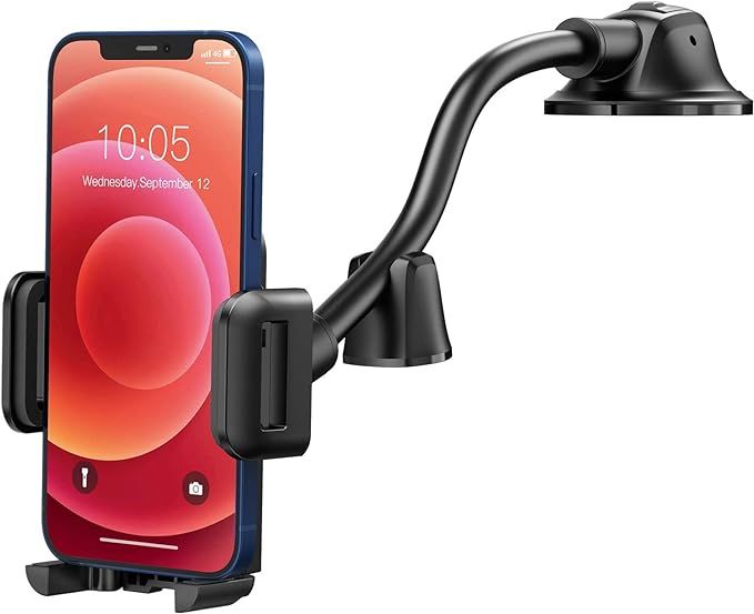 Mpow Car Phone Mount, Dashboard Windshield Car Phone Holder with Long Arm, Strong Sticky Gel Suct... | Amazon (US)