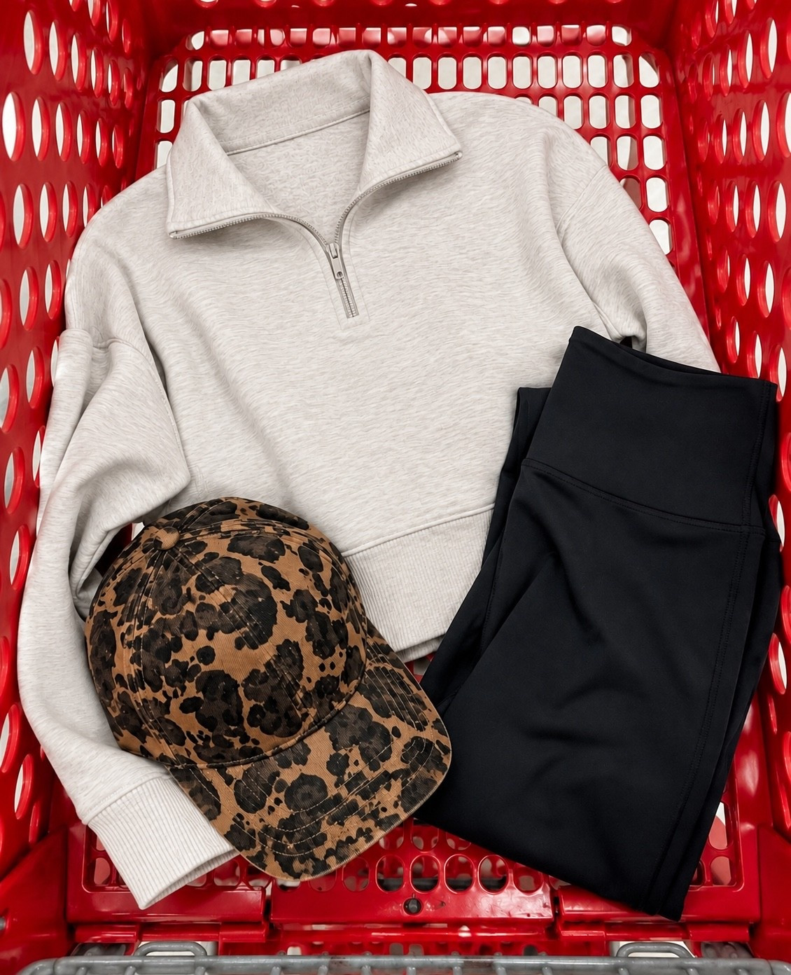 This new Hanes zip up is so cozy! Plus that leopard hat is a must have :)