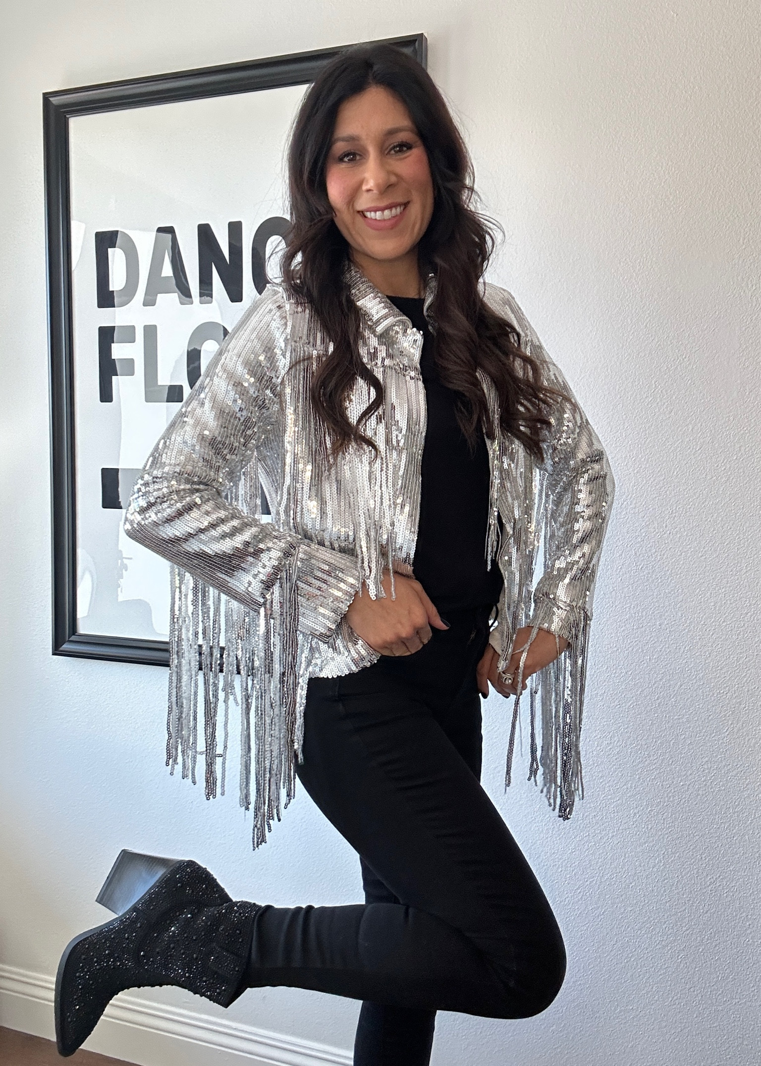 Raider Ready!!! My football attire for Sunday Funday! Such a fun jacket. Would be fun for a holiday or NYE party too! 

#LTKstyletip #LTKSeasonal #LTKshoecrush