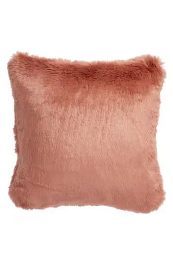 Nordstrom At Home Cuddle Up Faux Fur Pillow, Size One Size - Pink | Nordstrom