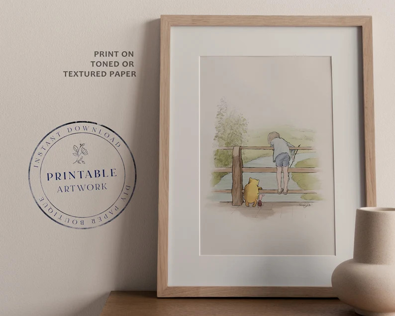 POOH - Printable Winnie-The-Pooh Classic, Baby Shower, Pooh Birthday Party, Centerpiece Nursery D... | Etsy (US)