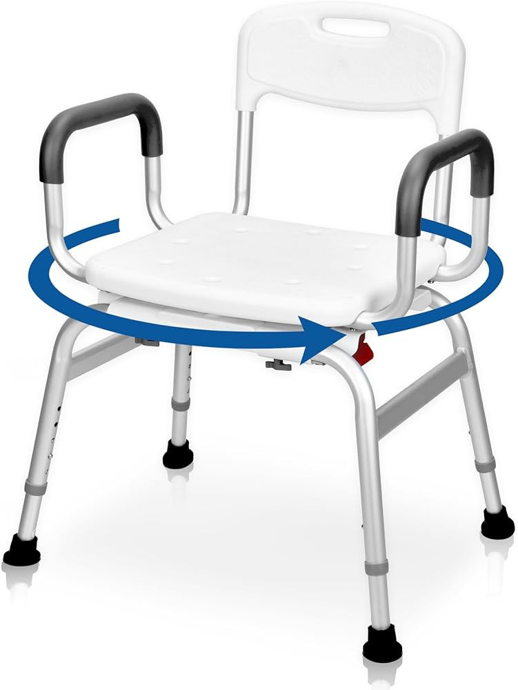 Sangohe Shower Chair for Inside Shower - 360⁰ Swivel Shower Chair - Heavy Duty Shower Seat with... | Amazon (US)