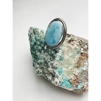 Statement Sterling Silver Larimar Ring | Etsy (US)