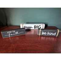 Word Blocks, Desk Decor, Inspirational Blocks | Etsy (US)