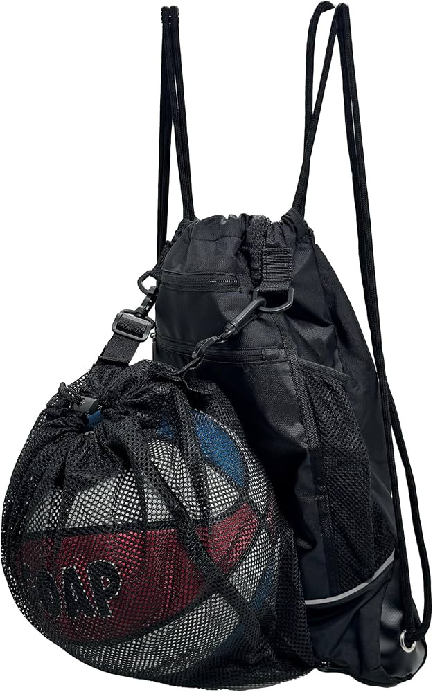 GOAP Drawstring Mesh Backpack for Basketball, Nylon/Polyester, 2 Water Bottle Pockets, 2 Utility ... | Amazon (US)