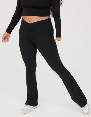 OFFLINE By Aerie Real Me Double Crossover Flare Legging | American Eagle Outfitters (US & CA)