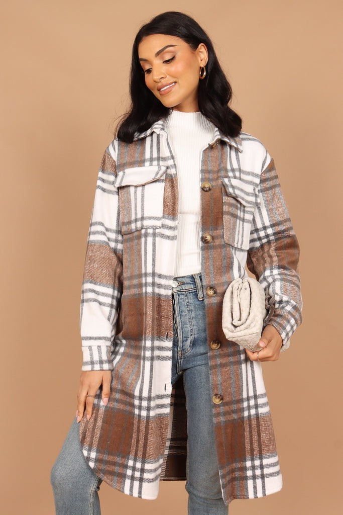 Dion Shacket - Brown Check | Petal & Pup (US)
