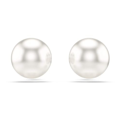Amazon.com: Swarovski Matrix stud earrings, Crystal pearl, White, Rhodium plated : Clothing, Shoe... | Amazon (US)